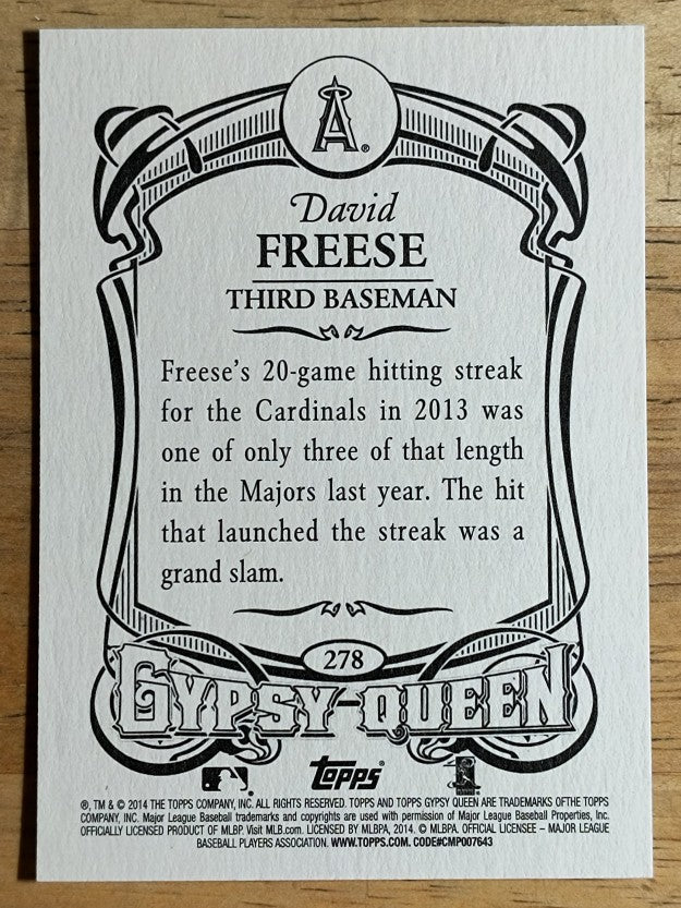 2014 Topps Gypsy Queen #278 David Freese