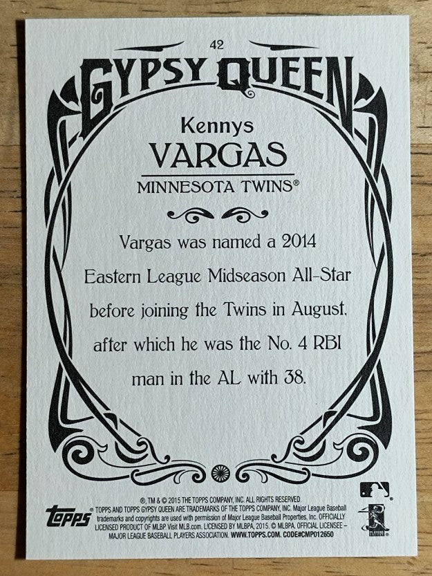 2015 Topps Gypsy Queen #42 Kennys Vargas