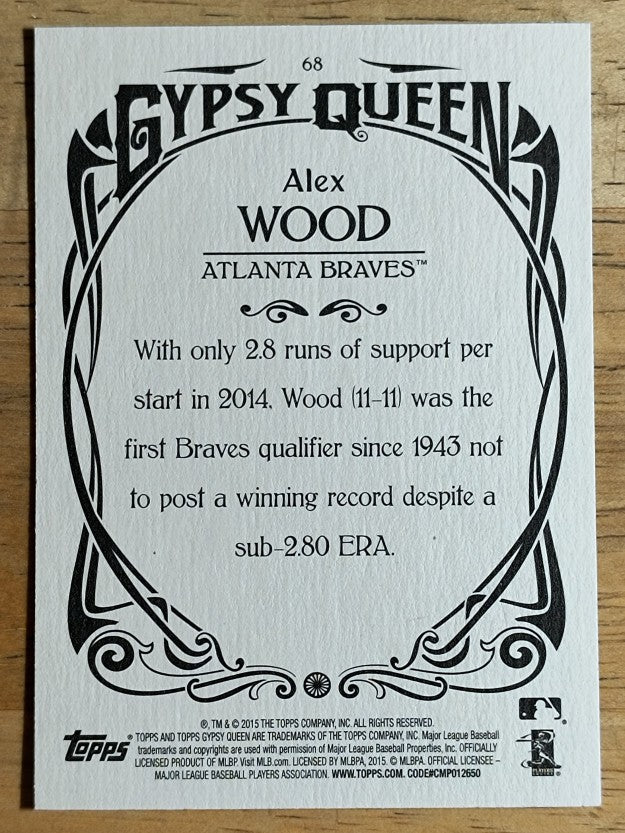 2015 Topps Gypsy Queen #68 Alex Wood