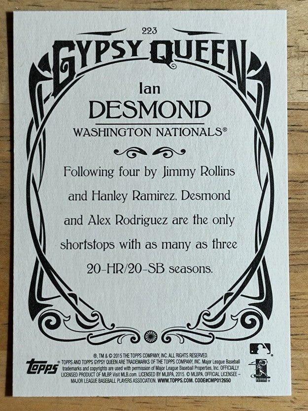 2015 Topps Gypsy Queen #223 Ian Desmond