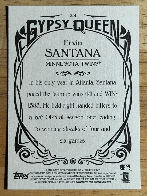 2015 Topps Gypsy Queen #251 Ervin Santana