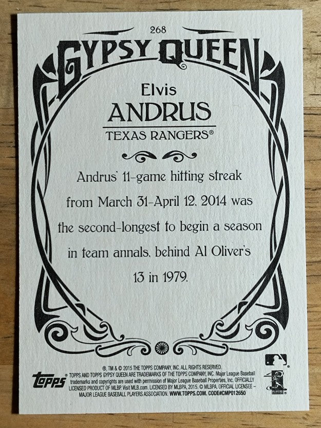 2015 Topps Gypsy Queen #268 Elvis Andrus