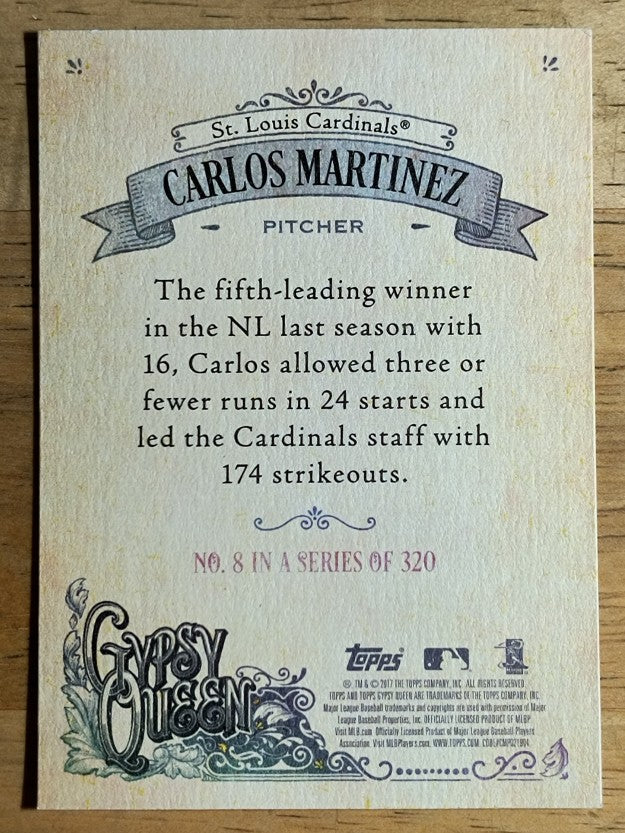 2017 Topps Gypsy Queen #8 Carlos Martinez