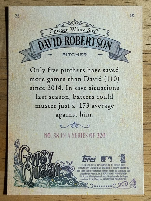 2017 Topps Gypsy Queen #38 David Robertson