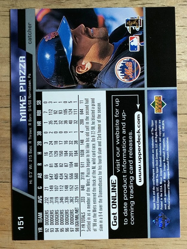 1999 Upper Deck #151 Mike Piazza