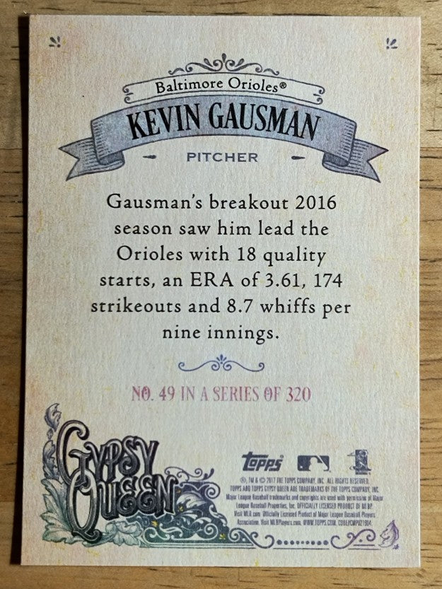 2017 Topps Gypsy Queen #49 Kevin Gausman