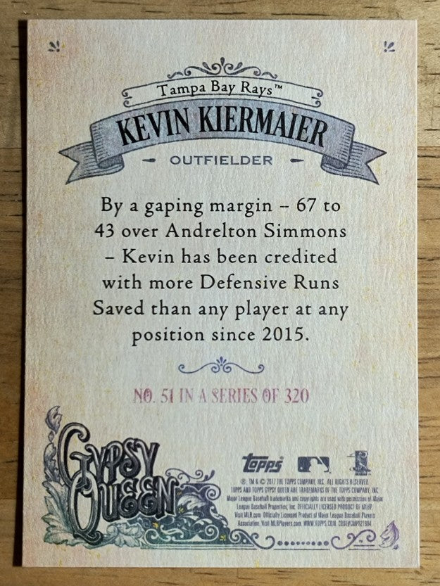 2017 Topps Gypsy Queen #51 Kevin Kiermaier
