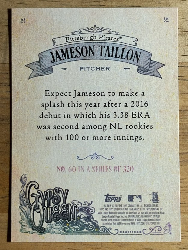 2017 Topps Gypsy Queen #60 Jameson Taillon