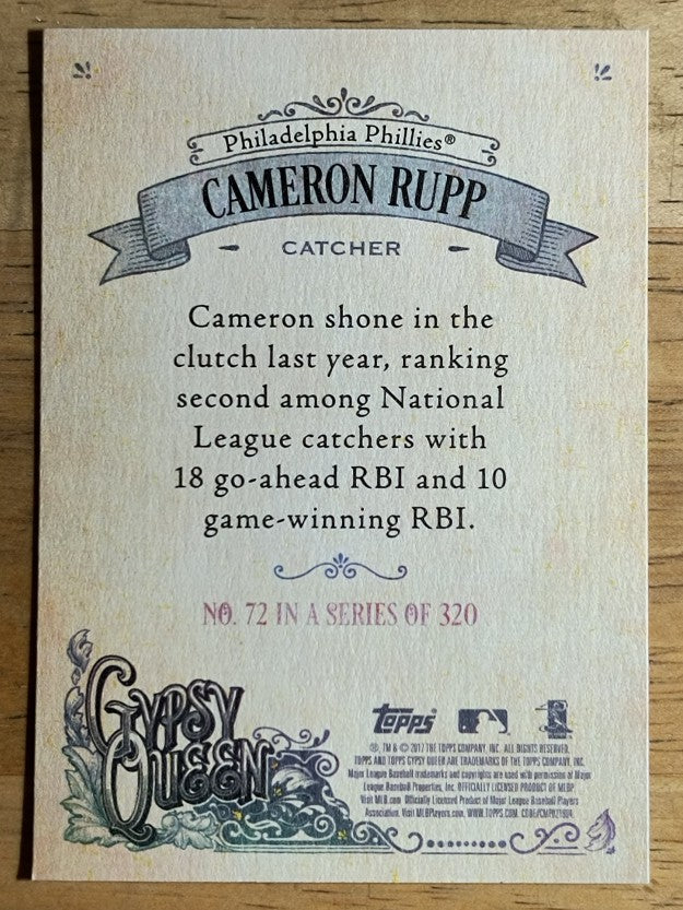 2017 Topps Gypsy Queen #72 Cameron Rupp