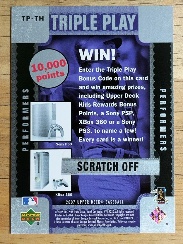 2007 Upper Deck Triple Play Performers #TPTH Todd Helton