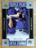 2007 Upper Deck Triple Play Performers #TPTH Todd Helton