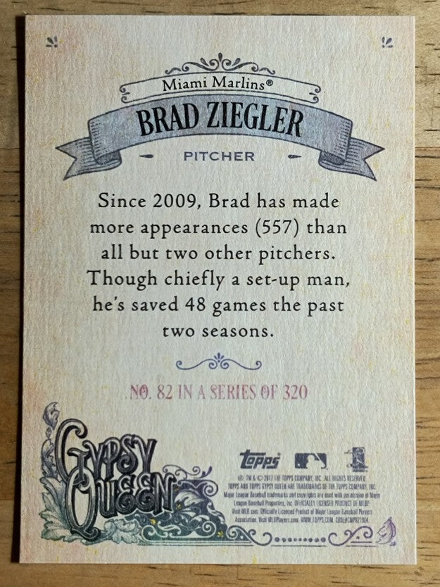 2017 Topps Gypsy Queen #82 Brad Ziegler