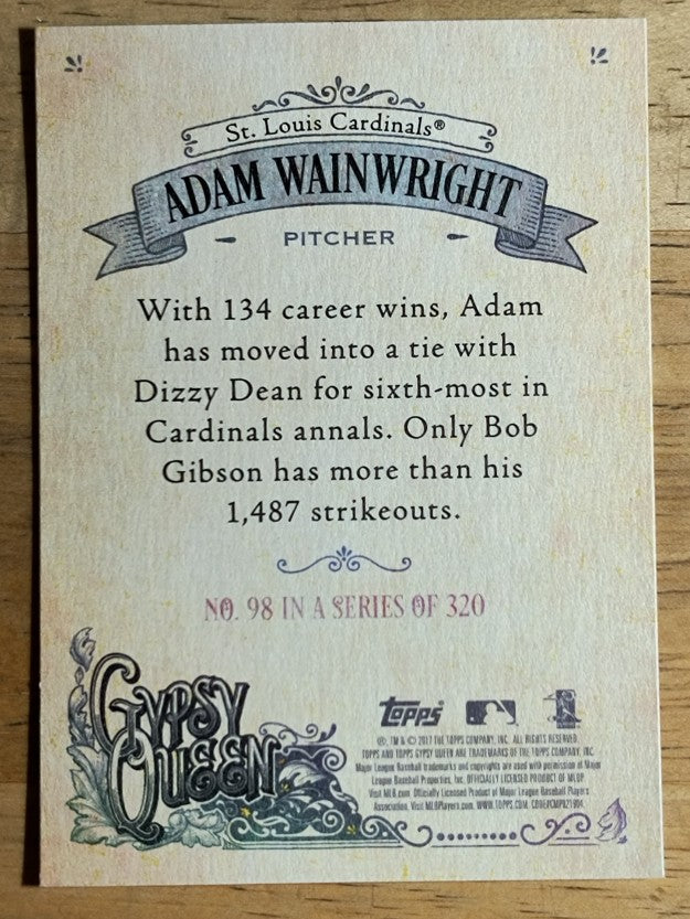 2017 Topps Gypsy Queen #98 Adam Wainwright