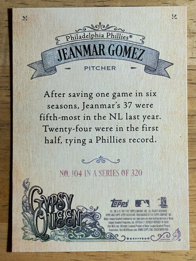 2017 Topps Gypsy Queen #104 Jeanmar Gomez