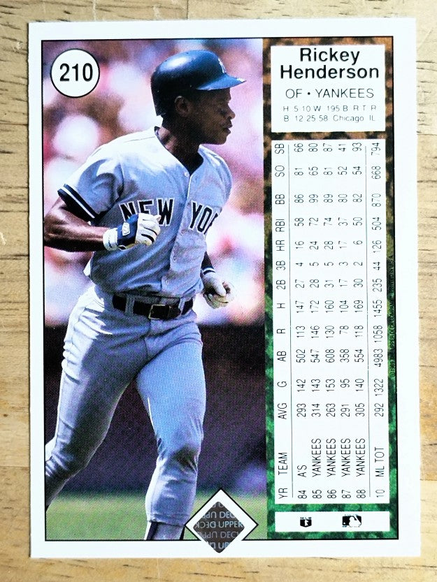 1989 Upper Deck #210 Rickey Henderson
