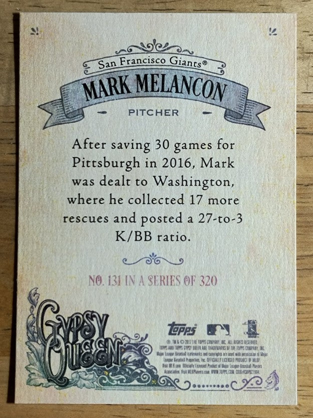 2017 Topps Gypsy Queen #131 Mark Melancon