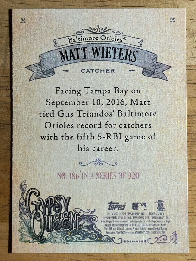 2017 Topps Gypsy Queen #186 Matt Wieters