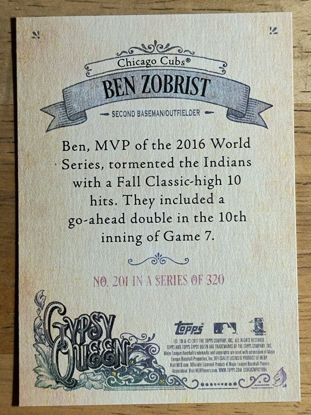 2017 Topps Gypsy Queen #201 Ben Zobrist