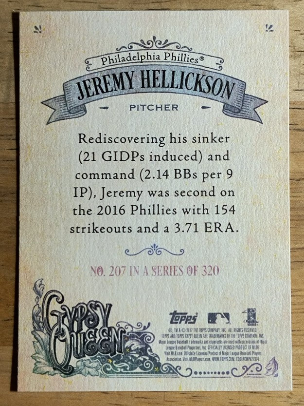 2017 Topps Gypsy Queen #207 Jeremy Hellickson