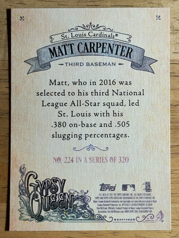 2017 Topps Gypsy Queen #224 Matt Carpenter