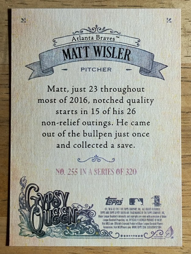 2017 Topps Gypsy Queen #255 Matt Wisler
