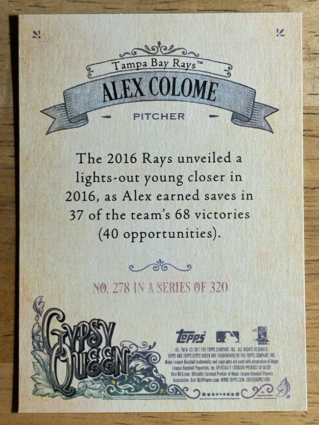 2017 Topps Gypsy Queen #278 Alex Colome