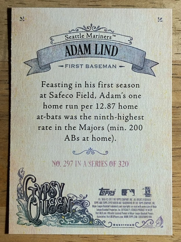 2017 Topps Gypsy Queen #297 Adam Lind