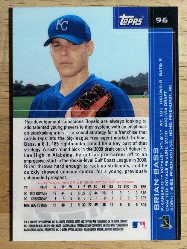 2001 Topps HD #96 Brian Bass RC