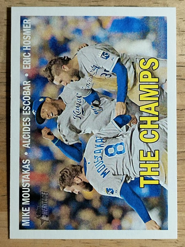 2016 Topps Heritage #1 Mike Moustakas/Alcides Escobar/Eric Hosmer