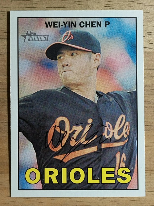 2016 Topps Heritage #286 Wei-Yin Chen