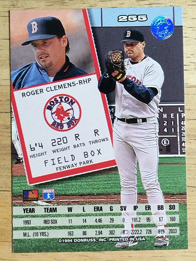1994 Leaf #255 Roger Clemens