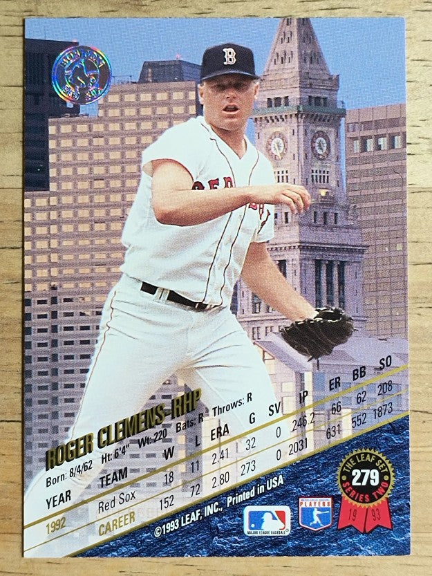 1993 Leaf #279 Roger Clemens