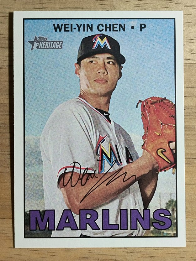 2016 Topps Heritage #538 Wei-Yin Chen