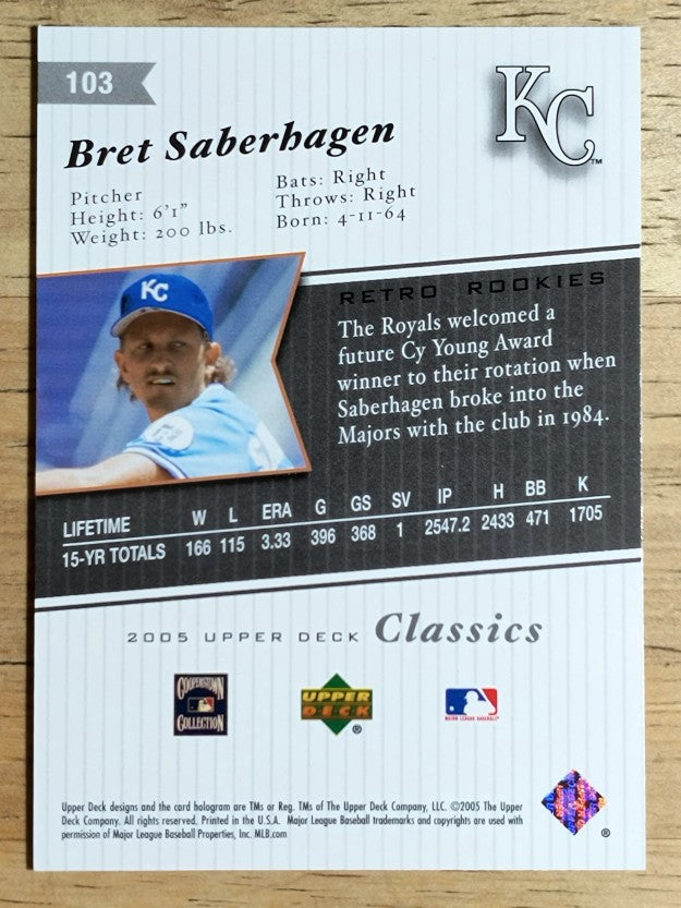2005 Upper Deck Classics #103 Bret Saberhagen RSR
