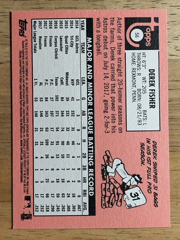 2018 Topps Heritage #56 Derek Fisher