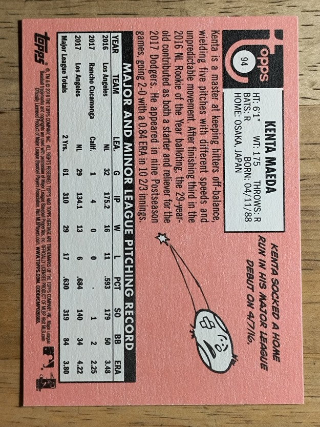 2018 Topps Heritage #94 Kenta Maeda