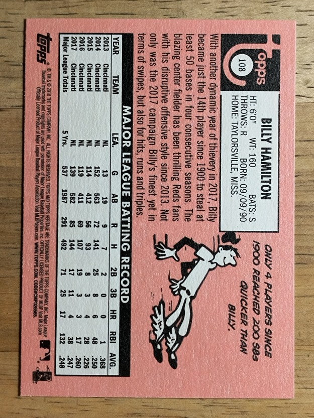 2018 Topps Heritage #108 Billy Hamilton