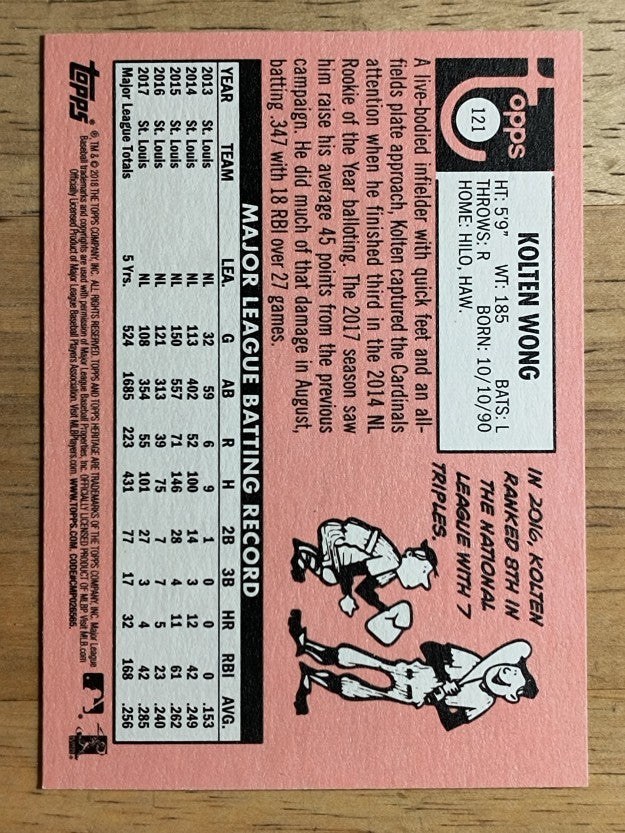 2018 Topps Heritage #121 Kolten Wong