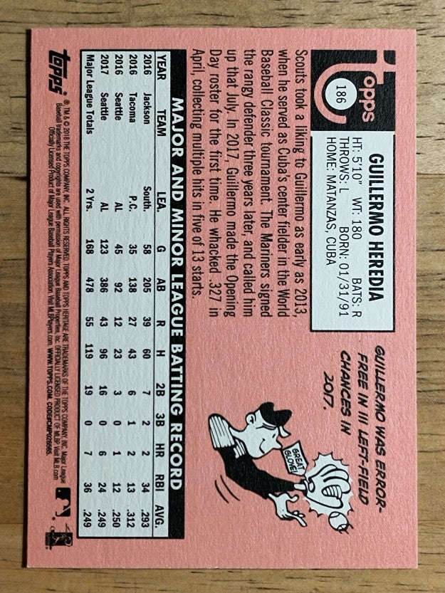 2018 Topps Heritage #186 Guillermo Heredia