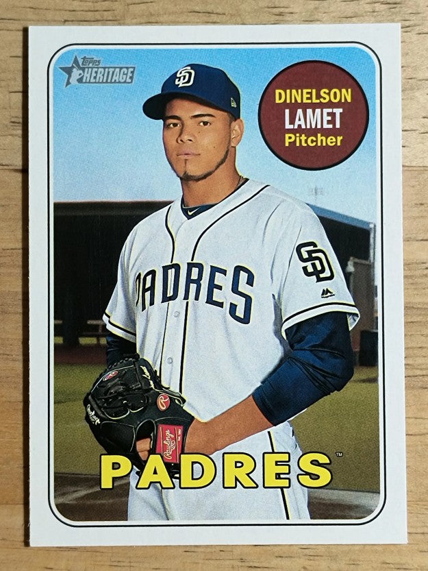 2018 Topps Heritage #190 Dinelson Lamet