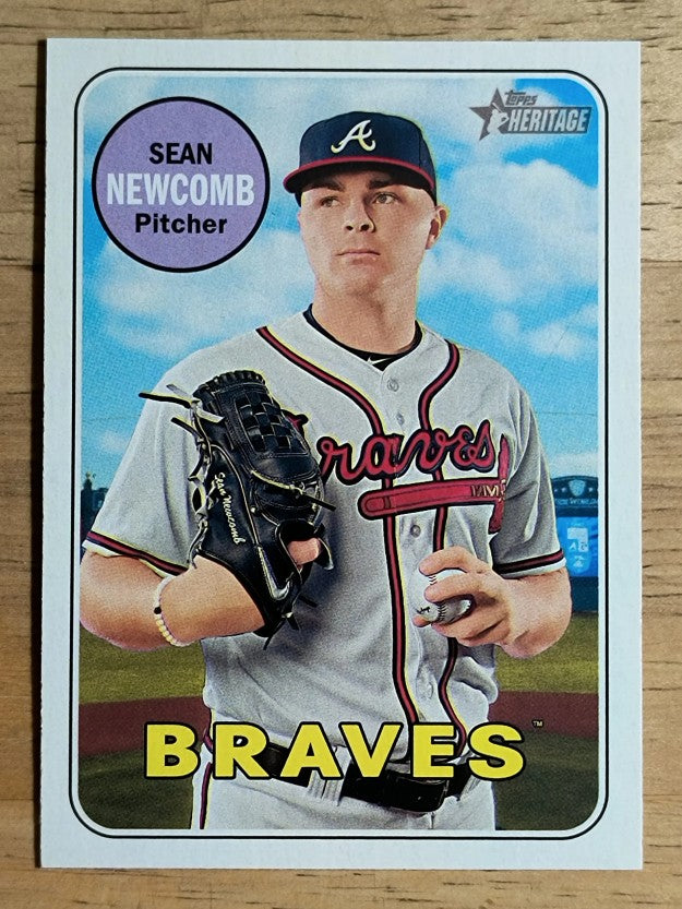 2018 Topps Heritage #225 Sean Newcomb