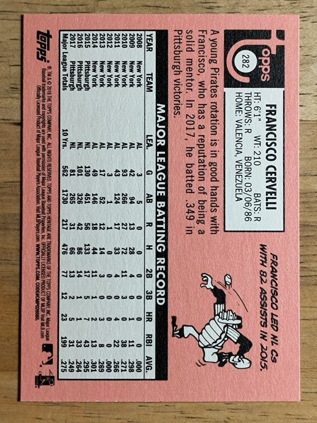 2018 Topps Heritage #282 Francisco Cervelli
