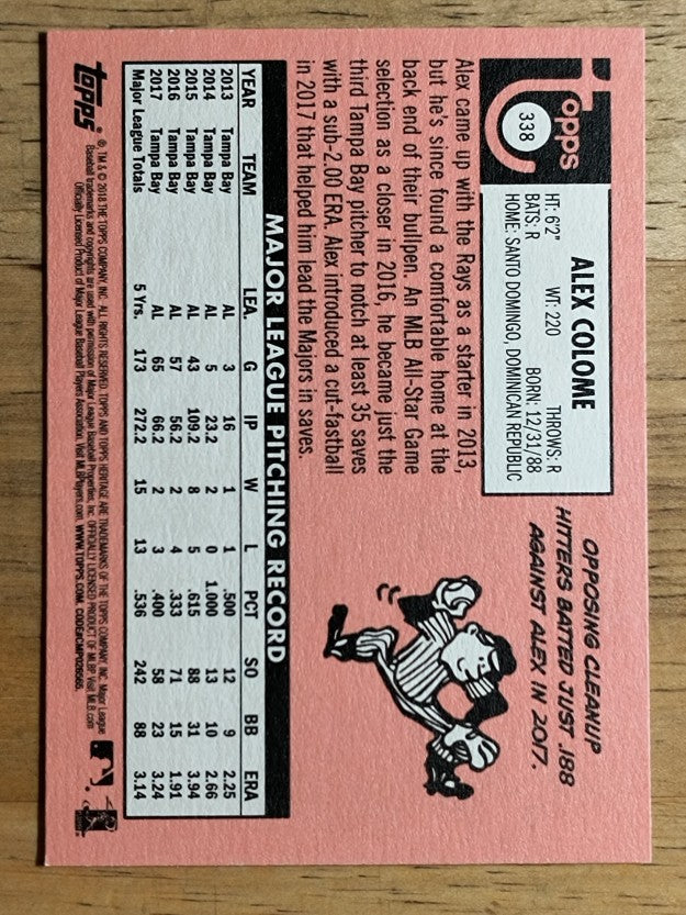 2018 Topps Heritage #338 Alex Colome