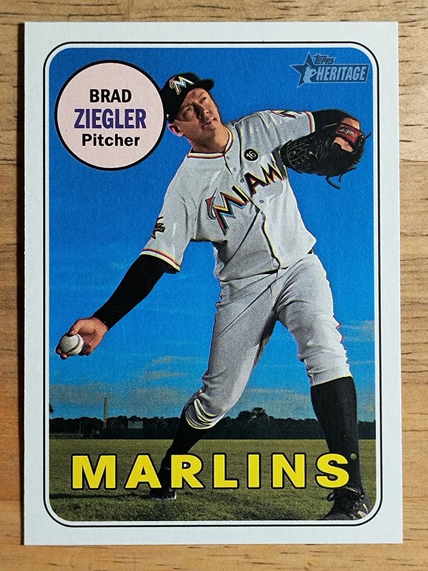 2018 Topps Heritage #435 Brad Ziegler SP