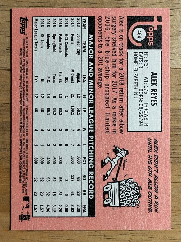 2018 Topps Heritage #464 Alex Reyes SP