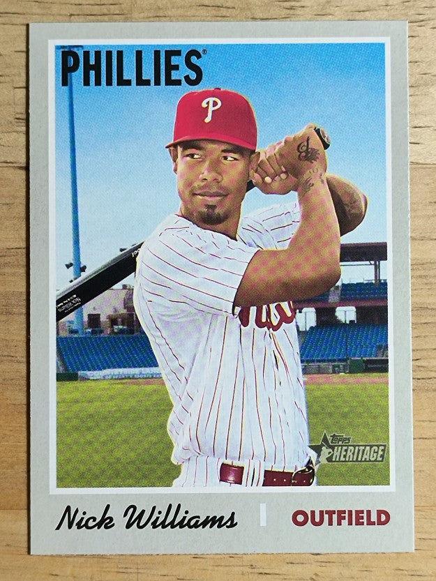 2019 Topps Heritage #218 Nick Williams