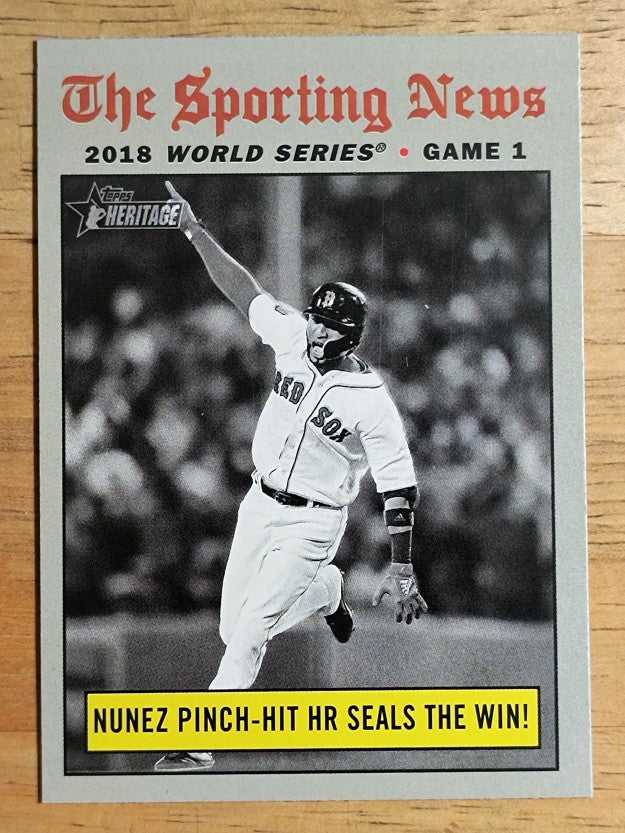 2019 Topps Heritage #305 Eduardo Nunez WS HL