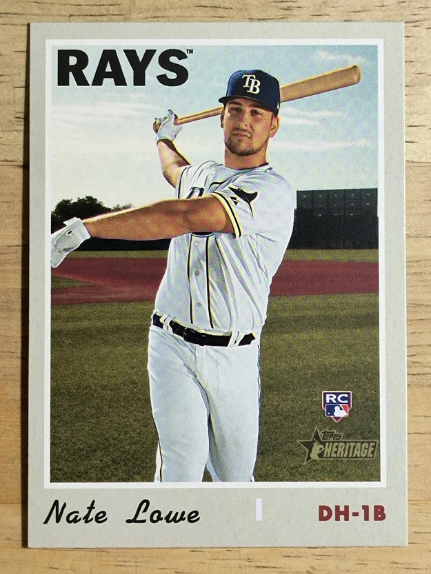 2019 Topps Heritage #604 Nate Lowe RC