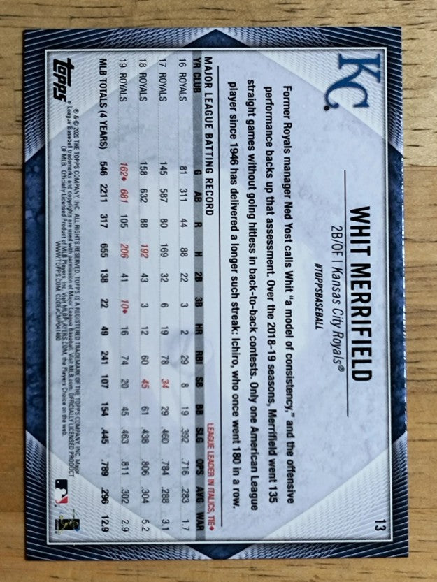 2020 Topps National Baseball Card Day #13 Whit Merrifield