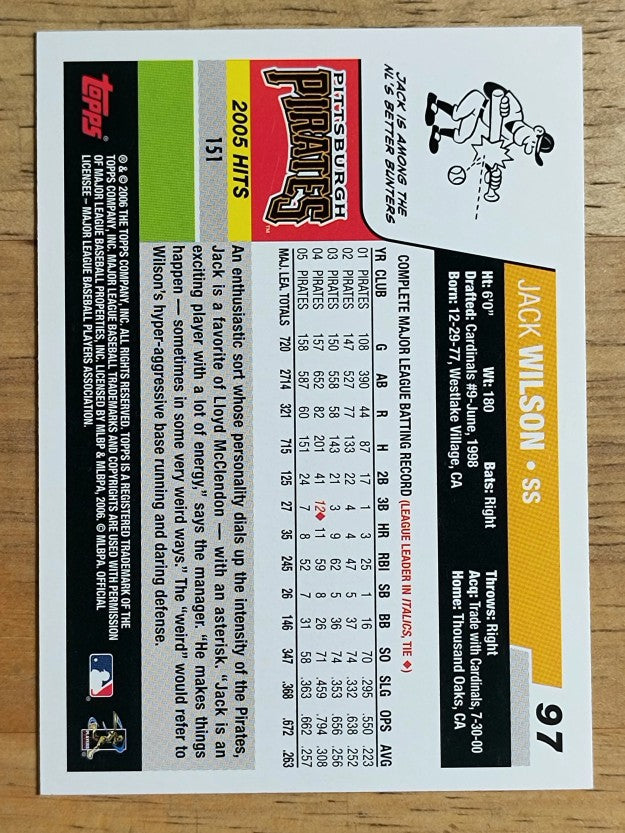 2006 Topps Opening Day #97 Jack Wilson